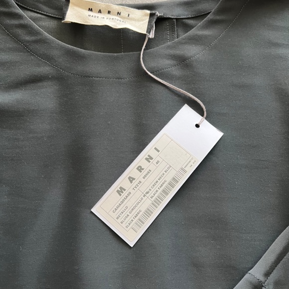 MARNI -CREW NECk BLOUSE- DARK GEEN -EUROPEAN SIZE 40 - Picture 3 of 8